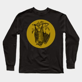 Halloween Bat, Omens, Signs, and Fortunes - Ochre and Black Style Long Sleeve T-Shirt